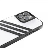 Adidas iPhone 14 Pro Max Cover 3 Stripes Snap Case Hvid Sort