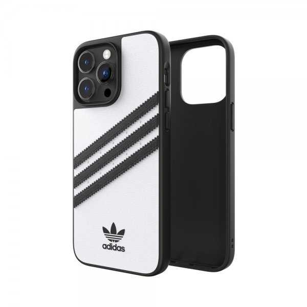 Adidas iPhone 14 Pro Max Cover 3 Stripes Snap Case Hvid Sort