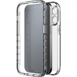 Black Rock iPhone 14 Pro Max Cover 360° Real Glass Case Sort Klar