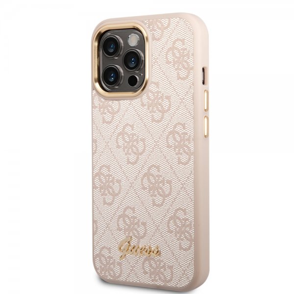 Guess iPhone 14 Pro Max Cover 4G Logo Rosa