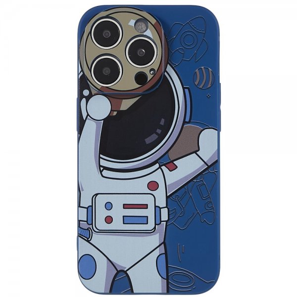 iPhone 14 Pro Max Cover Astronaut Blå Grå