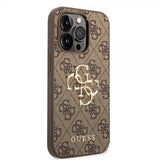 Guess iPhone 14 Pro Max Cover Big Metal Logo Brun