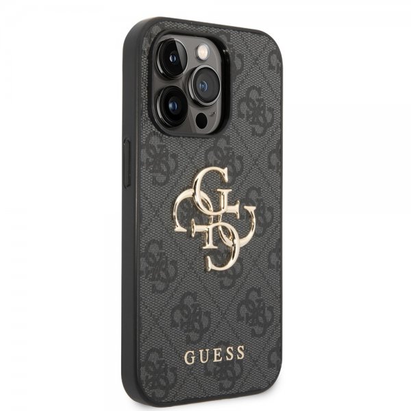 Guess iPhone 14 Pro Max Cover Big Metal Logo Grå
