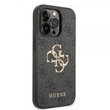Guess iPhone 14 Pro Max Cover Big Metal Logo Grå