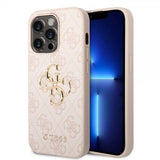 Guess iPhone 14 Pro Max Cover Big Metal Logo Rosa