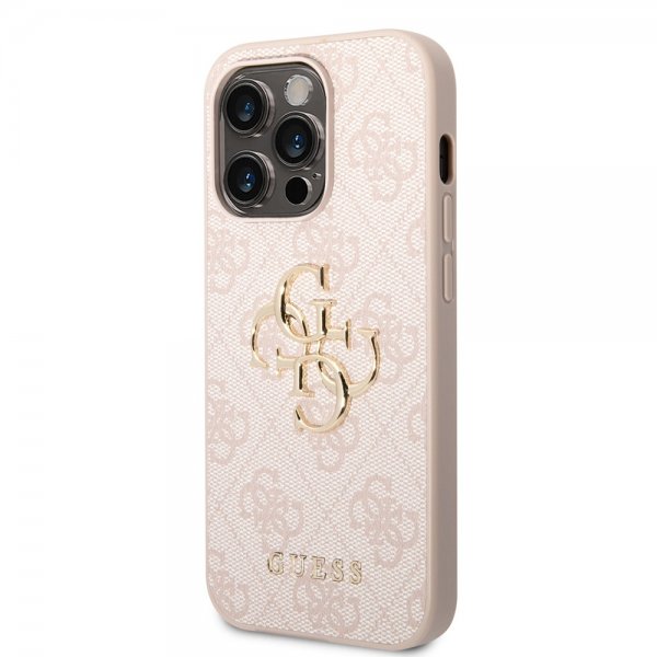 Guess iPhone 14 Pro Max Cover Big Metal Logo Rosa