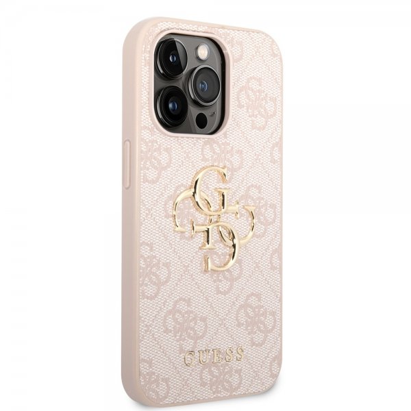 Guess iPhone 14 Pro Max Cover Big Metal Logo Rosa