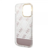 Guess iPhone 14 Pro Max Cover Bottom Stripe Script Logo Rosa