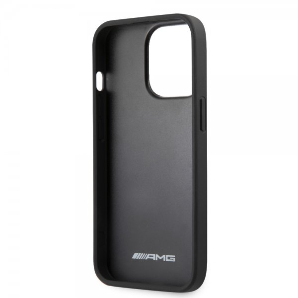 AMG iPhone 14 Pro Max Cover Carbon Effect Stamped Logo Sort