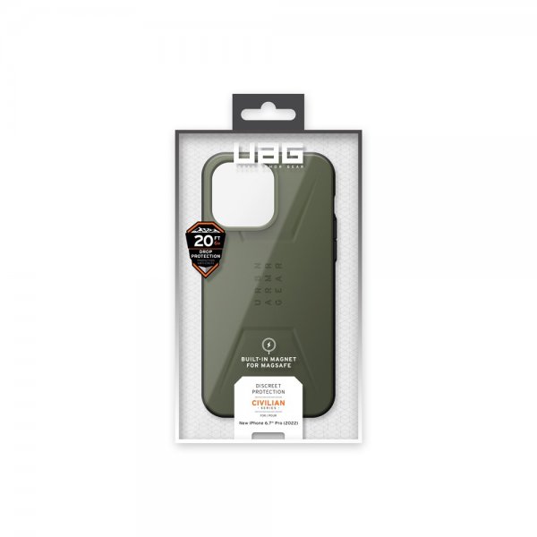 Urban Armor Gear (UAG) iPhone 14 Pro Max Cover Civilian MagSafe Olive