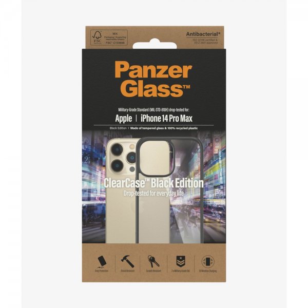PanzerGlass iPhone 14 Pro Max Cover ClearCase Black Edition