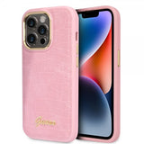 Guess iPhone 14 Pro Max Cover Croco Rosa