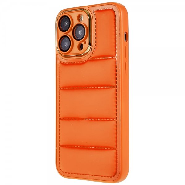 iPhone 14 Pro Max Cover Down Jacket Design Orange