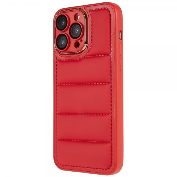 iPhone 14 Pro Max Cover Dunjakke Design Rød