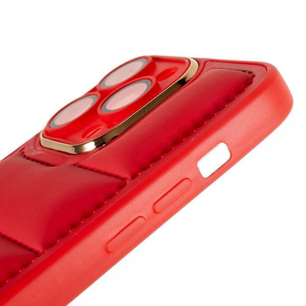 iPhone 14 Pro Max Cover Dunjakke Design Rød