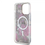 Guess iPhone 14 Pro Max Cover Blomst MagSafe Kaki