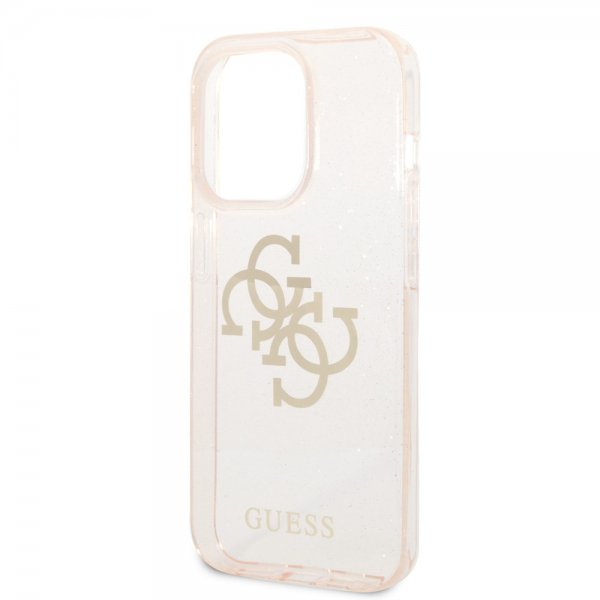 Guess iPhone 14 Pro Max Cover Fuld Glitter Guld