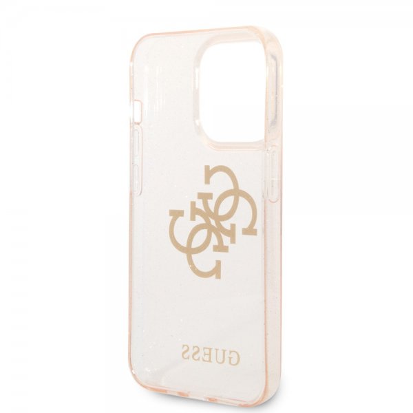 Guess iPhone 14 Pro Max Cover Fuld Glitter Guld