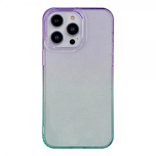 iPhone 14 Pro Max Cover Glitter Gradient Grøn