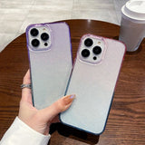 iPhone 14 Pro Max Cover Glitter Gradient Rosa