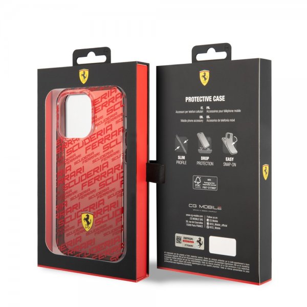Ferrari iPhone 14 Pro Max Cover Gradient Scuderia Rød
