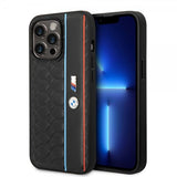 BMW iPhone 14 Pro Max Cover Hexagonal mønster Sort