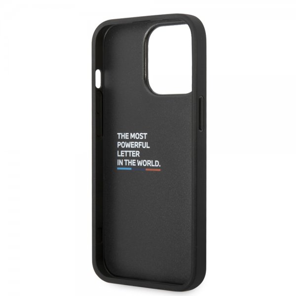 BMW iPhone 14 Pro Max Cover Hexagonal mønster Sort