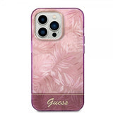 Guess iPhone 14 Pro Max Cover Jungle Rosa