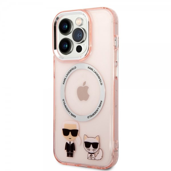 Karl Lagerfeld iPhone 14 Pro Max Cover Karl & Choupette MagSafe Rosa