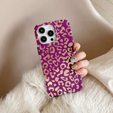 iPhone 14 Pro Max Cover Leopardmønster Lilla