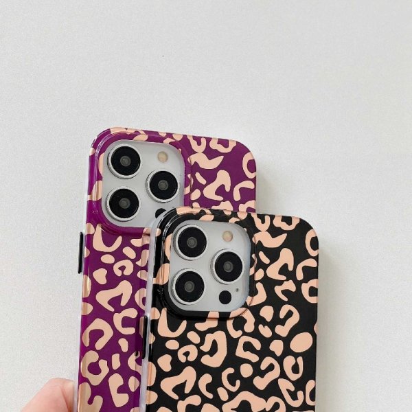 iPhone 14 Pro Max Cover Leopardmønster Hvid