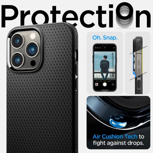 Spigen iPhone 14 Pro Max Cover Liquid Air Mat Sort