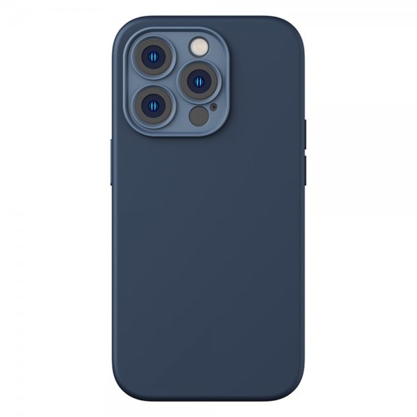 Baseus iPhone 14 Pro Max Cover Liquid Silica Gel MagSafe Blå
