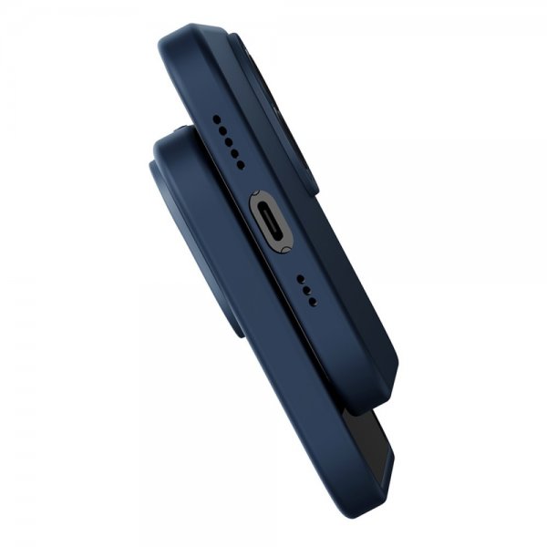 Baseus iPhone 14 Pro Max Cover Liquid Silica Gel MagSafe Blå