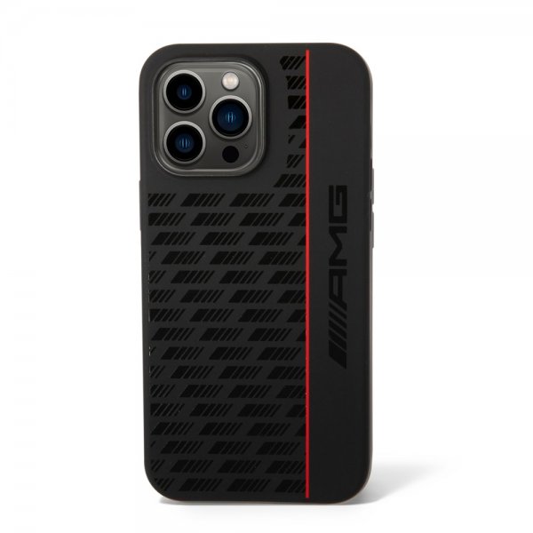 AMG iPhone 14 Pro Max Cover Liquid Silicone Carbon Pattern Sort