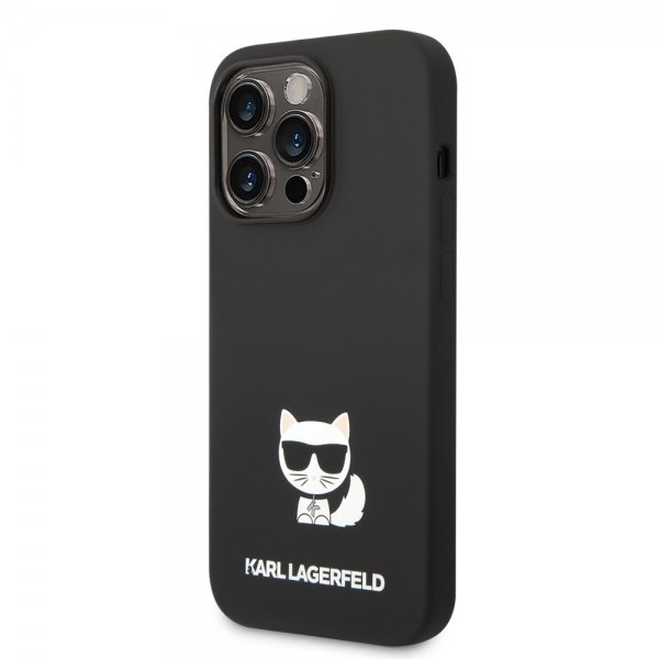 Karl Lagerfeld iPhone 14 Pro Max Cover Liquid Silicone Choupette Sort
