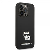 Karl Lagerfeld iPhone 14 Pro Max Cover Liquid Silicone Choupette Sort