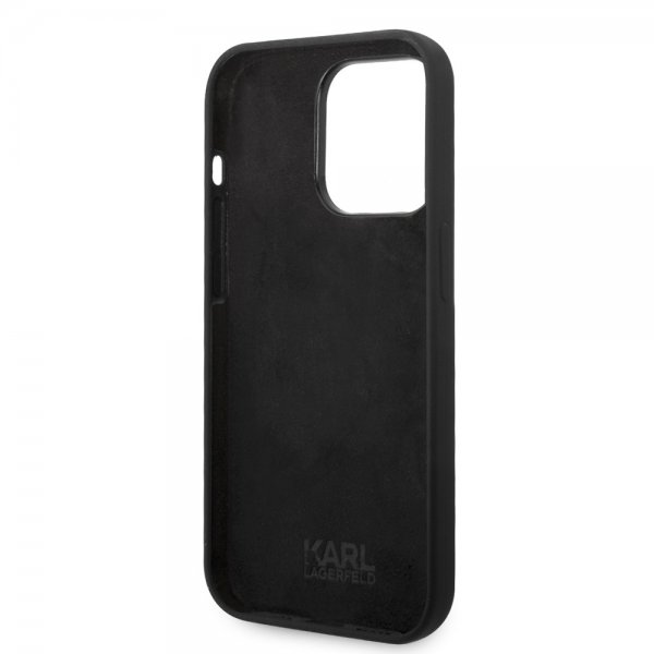 Karl Lagerfeld iPhone 14 Pro Max Cover Liquid Silicone Choupette Sort