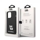 Karl Lagerfeld iPhone 14 Pro Max Cover Liquid Silicone Choupette Sort