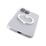 Rvelon iPhone 14 Pro Max Cover Roterbar MagSafe Stativ Hvid