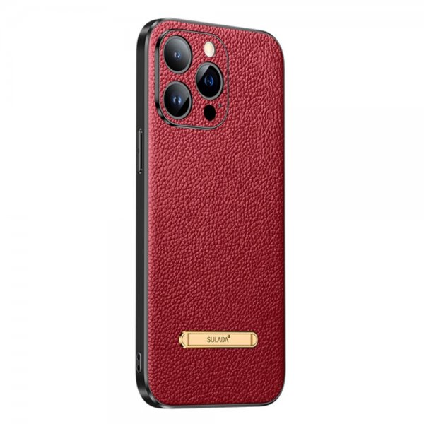 Sulada iPhone 14 Pro Max Cover med Stativ Rød