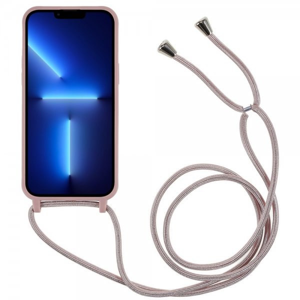 iPhone 14 Pro Max Cover med Rem Mørkrosa