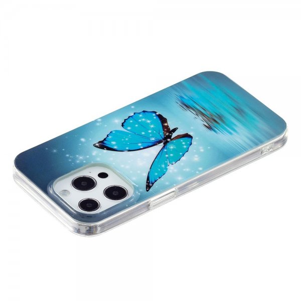 iPhone 14 Pro Max Cover Motiv Blå Sommerfugl