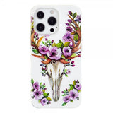 iPhone 14 Pro Max Cover Motiv Blomster og Hjort