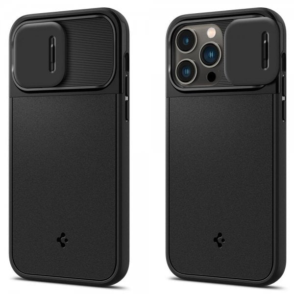 Spigen iPhone 14 Pro Max Cover Optik Armor MagFit Sort