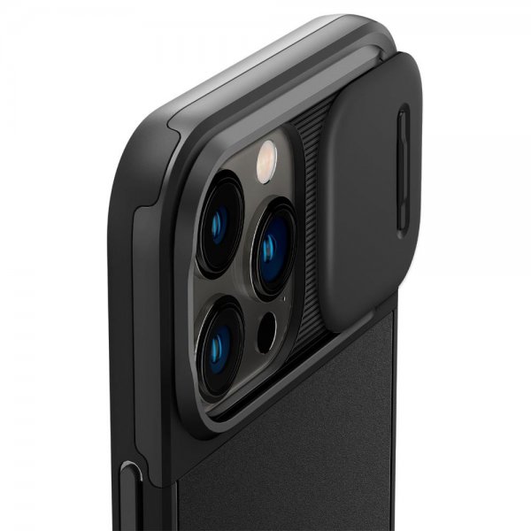 Spigen iPhone 14 Pro Max Cover Optik Armor MagFit Sort
