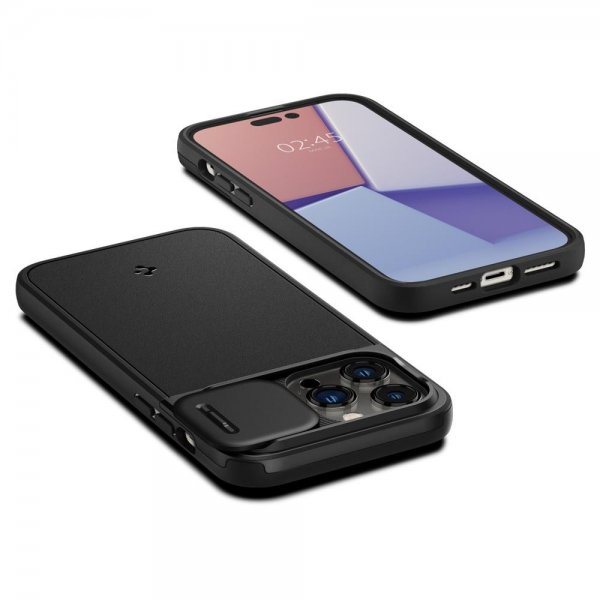 Spigen iPhone 14 Pro Max Cover Optik Armor MagFit Sort