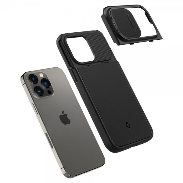 Spigen iPhone 14 Pro Max Cover Optik Armor MagFit Sort