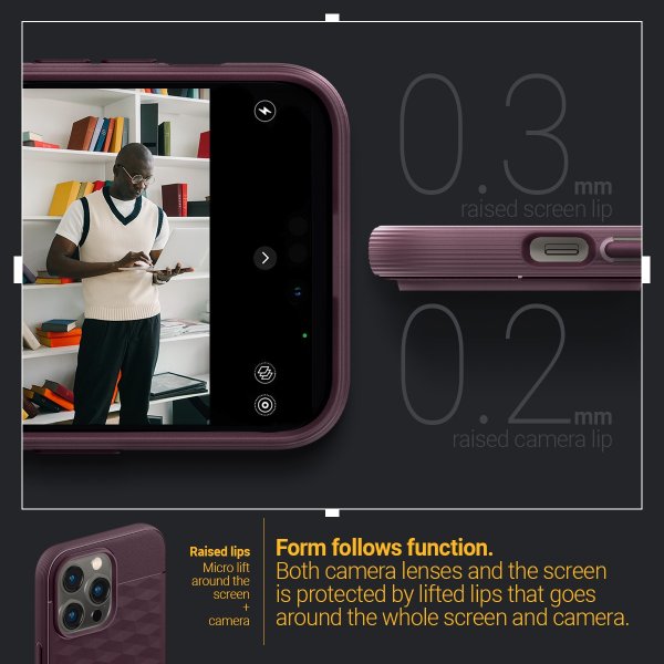 Caseology iPhone 14 Pro Max Cover Parallax Mag Burgundy Bean