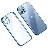 Sulada iPhone 14 Pro Max Cover Belagt Kant Blå